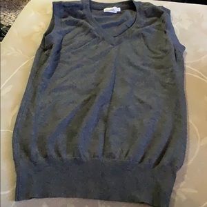Gray sweater vest